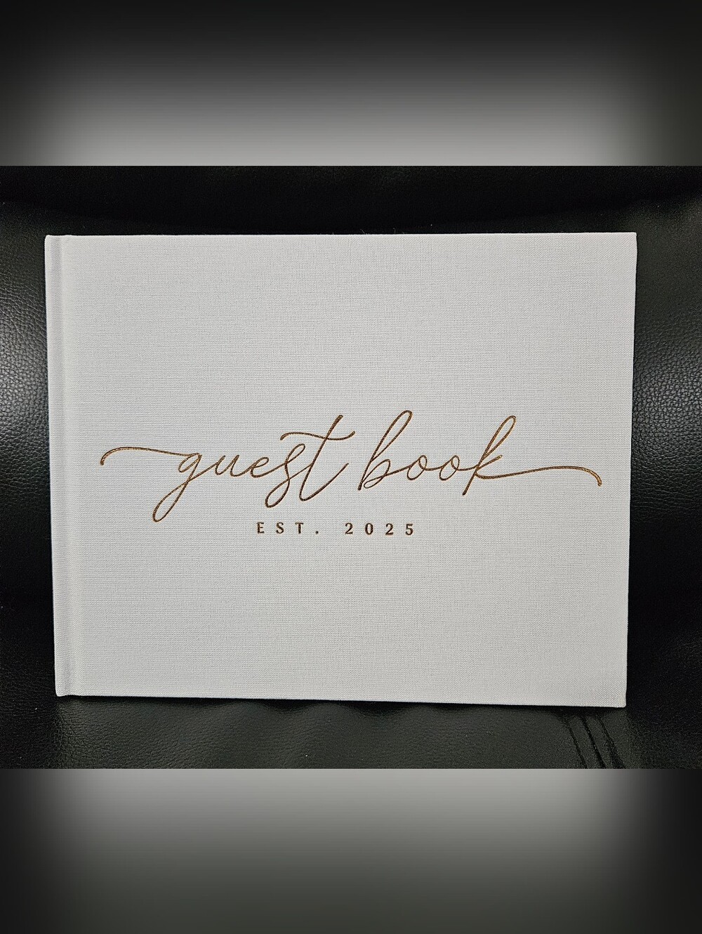 Artesori Wedding Guest Book Linen Hardcover White Cover New 2025